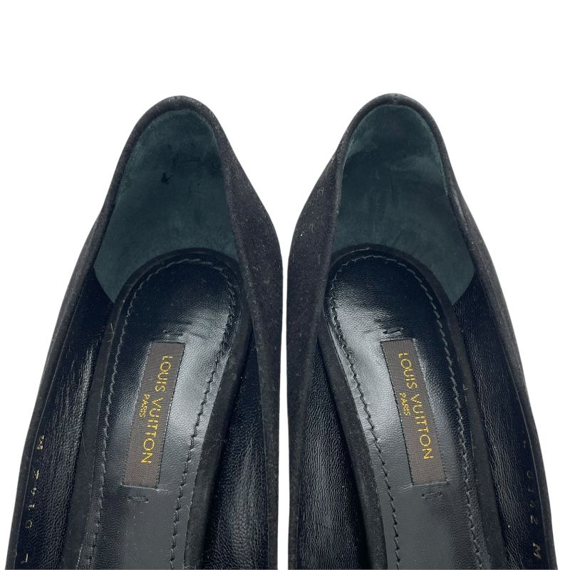 VUITTON リボンビジュー装飾ヒールパンプス