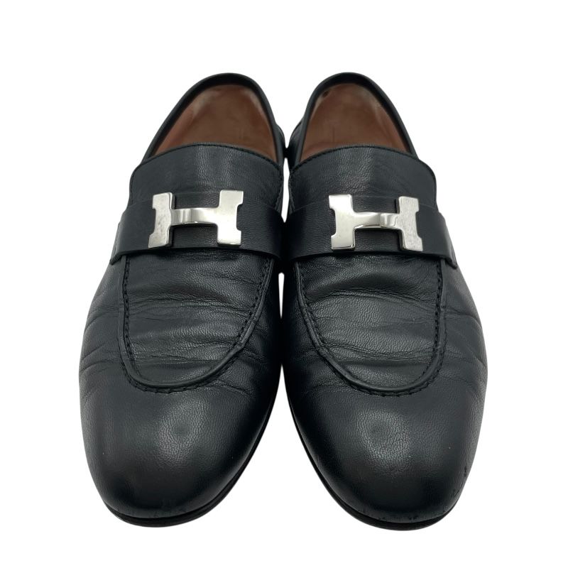 エルメス HERMES モカシンパリローファー ブラック レディース ローファー