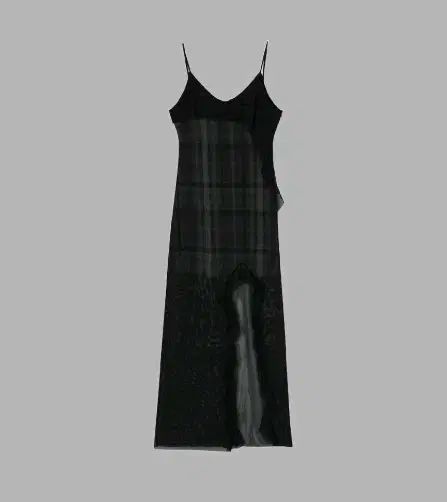 BOHEMSEO ボヘミアンソウル シースルー チェック フリル マキシドレス