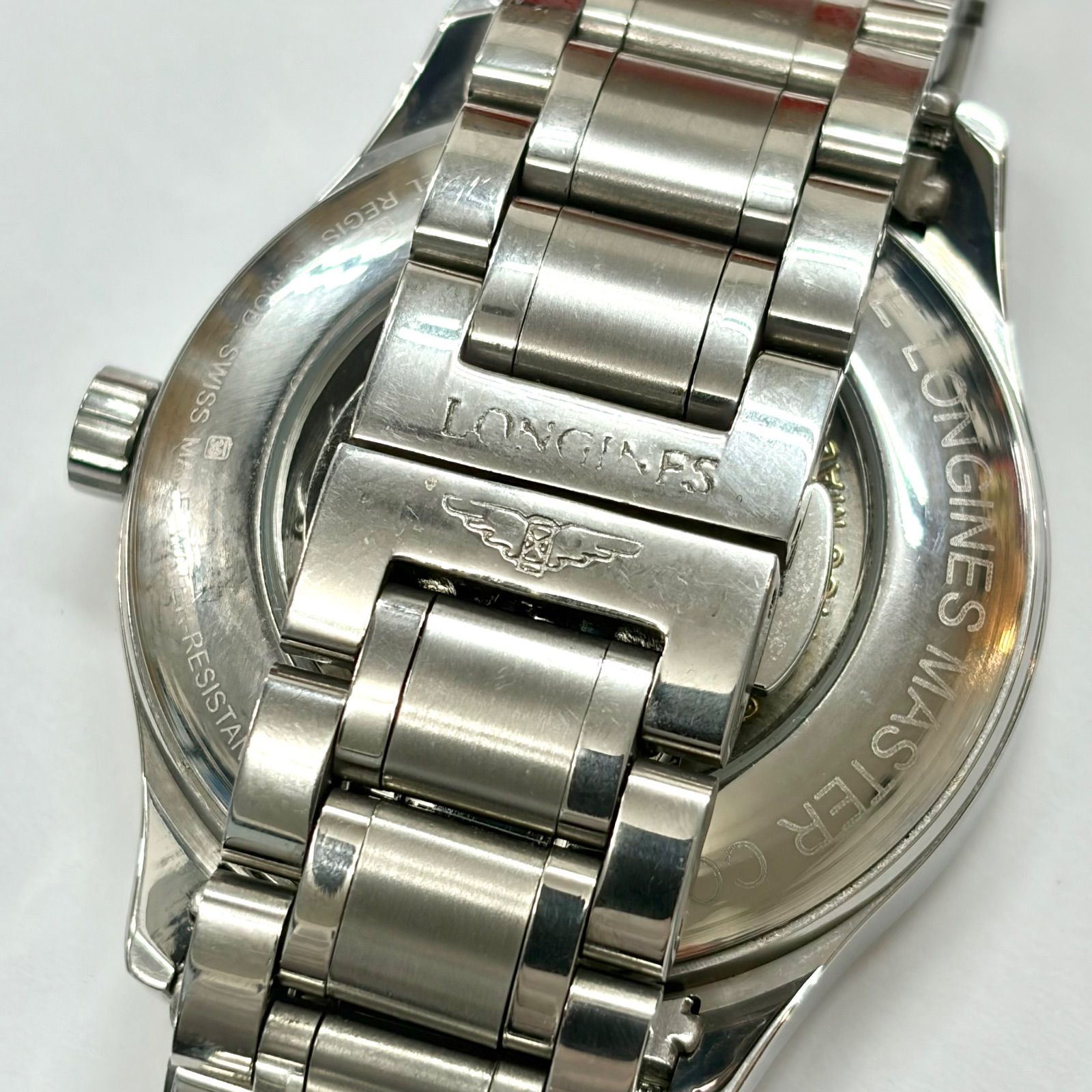  ロンジン マスター L 2 628 4 シルバーダイヤル スケルトンバック 自動巻き腕時計 ワンオーナーユーズド品 AYA 自動巻き時計 腕時計(アナログ)