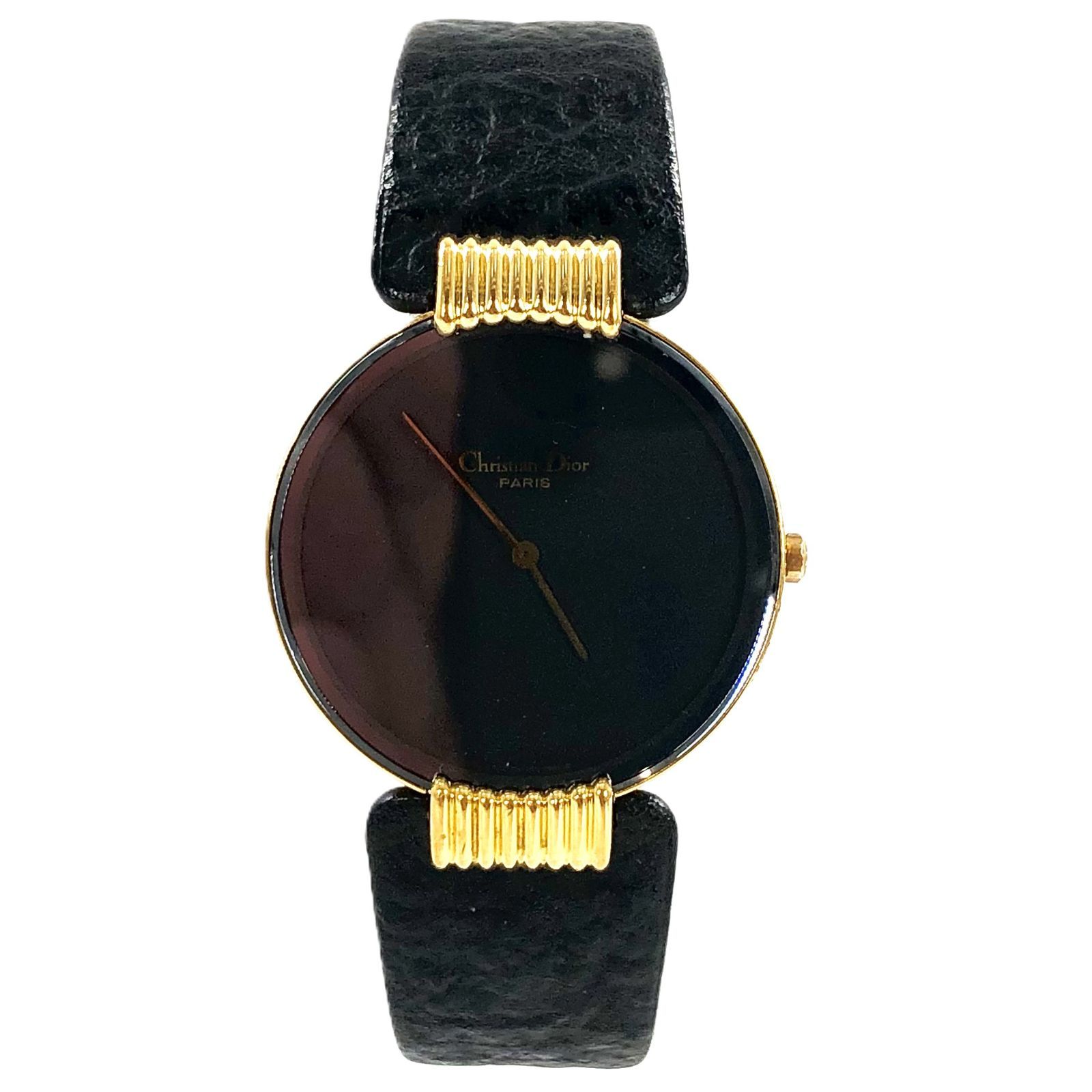 Christian Dior クリスチャンディオール 46-153-3 レザー/QZ ブラック