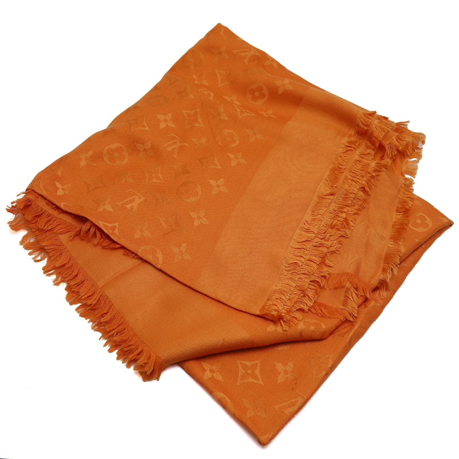 ルイヴィトン ショール・モノグラム オレンジ モノグラム・パターン