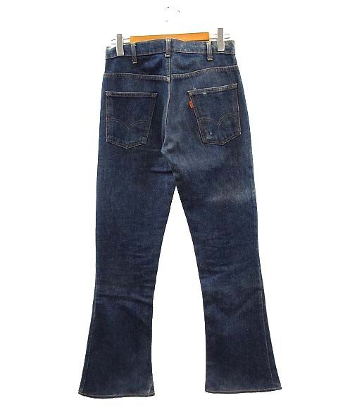 メンズ 70s リーバイス ベルボトムデニムパンツ ジーンズ 8刻印 濃紺 