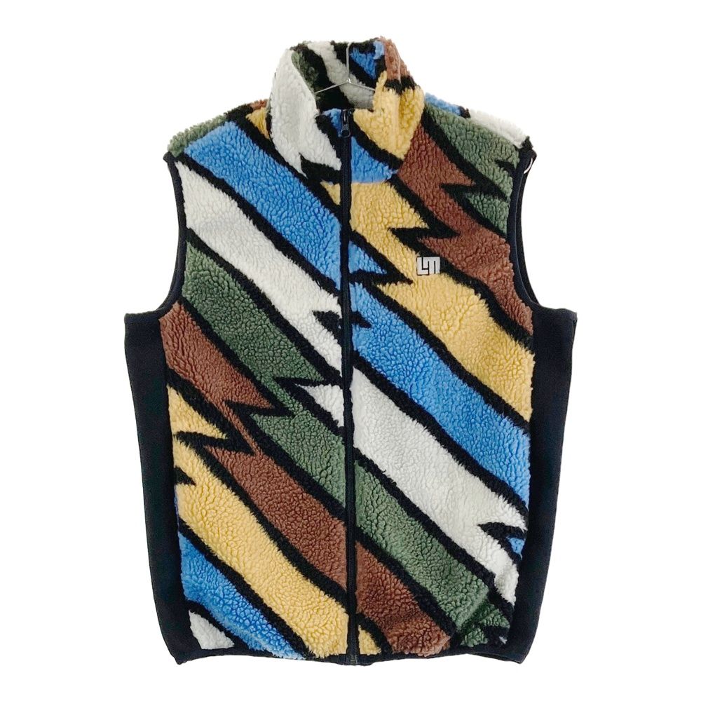 サイズ M LOUD MOUTH ラウドマウス ボア ジップベスト キャプテンフォレスト 総柄 カーキ系 240101466093 ゴルフウェア メンズ ストスト