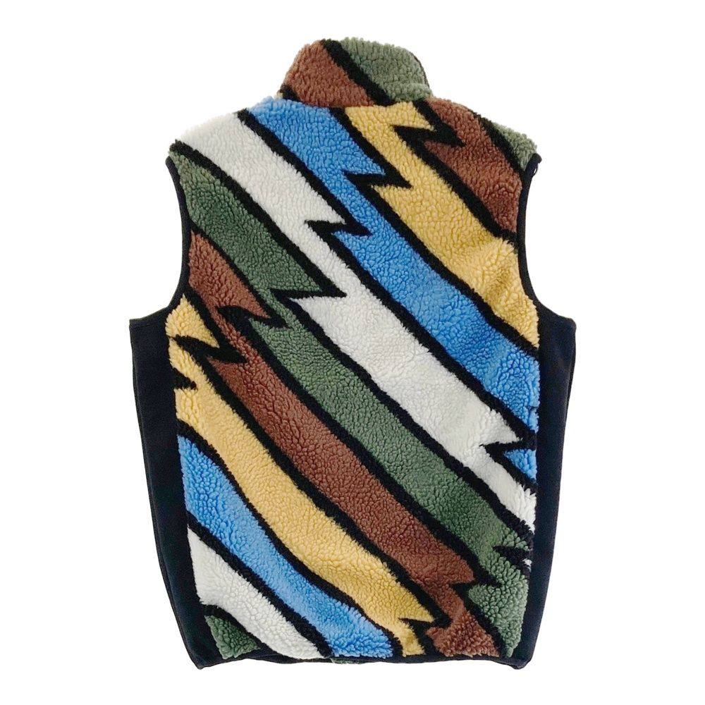 サイズ M LOUD MOUTH ラウドマウス ボア ジップベスト キャプテンフォレスト 総柄 カーキ系 ゴルフウェア メンズ ストスト