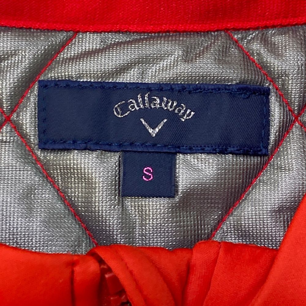  サイズ S キャロウェイ 中綿ベスト レッド系 ゴルフウェア レディース ストスト ベスト レディースウェア