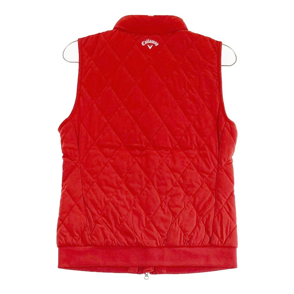 サイズ S キャロウェイ 中綿ベスト レッド系 ゴルフウェア レディース ストスト