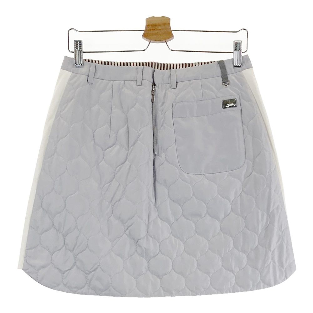 サイズ 40 LANVIN SPORT ランバン スポール ダウン キルティングスカート グレー系 ゴルフウェア レディース ストスト