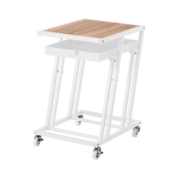 サイドテーブル キャスター付き ワゴン キッチン デスクワゴン 移動 棚