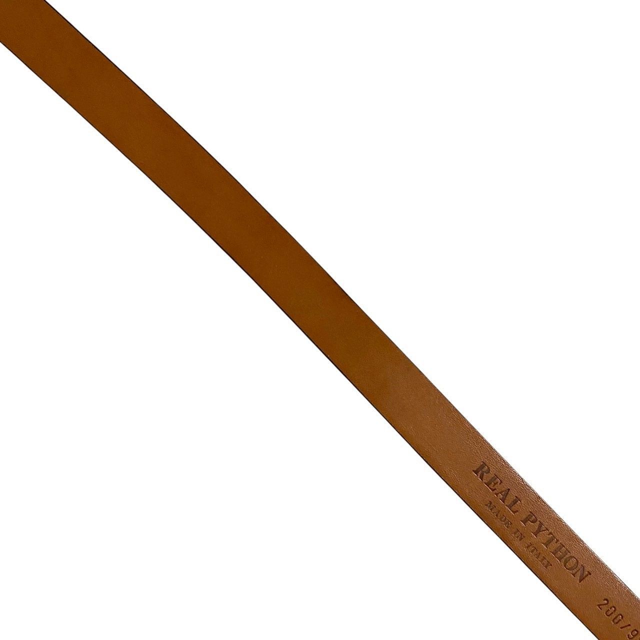 FAUSTO COLATO】ベルト リアル パイソン 200/90 蛇革 レザー ゴールド