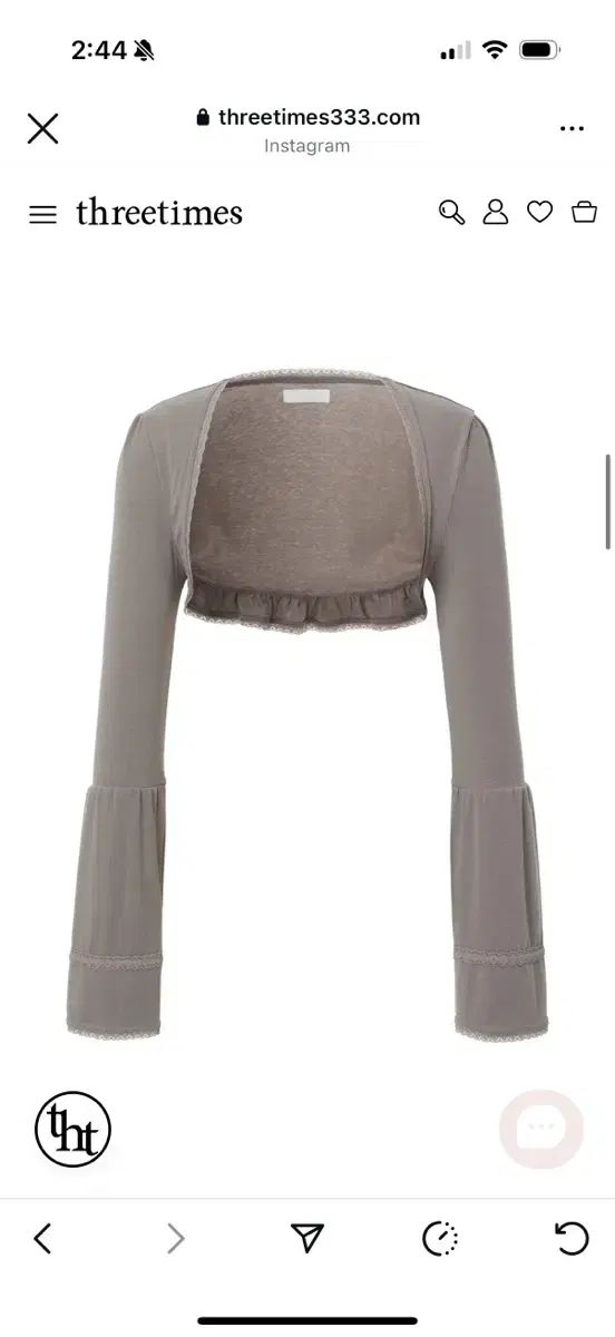 スリータイムズ crepe bolero クレープ ボレロ ココア