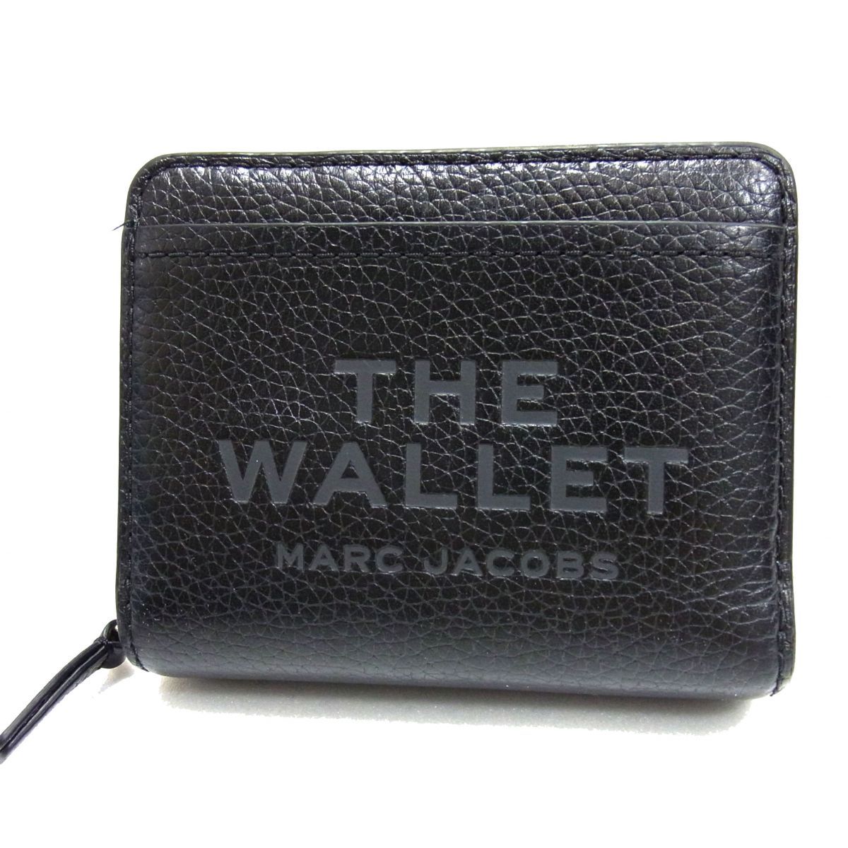 MARC JACOBS 2つ折り財布 レザー ミニ コンパクト ウォレット レディース 小銭入れ有 本革 ブラック THE WALLET