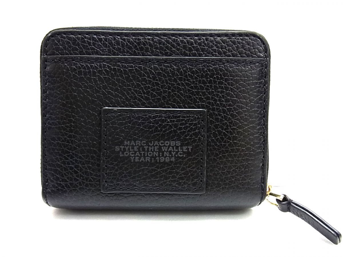 MARC JACOBS 2つ折り財布 レザー ミニ コンパクト ウォレット レディース 小銭入れ有 本革 ブラック THE WALLET