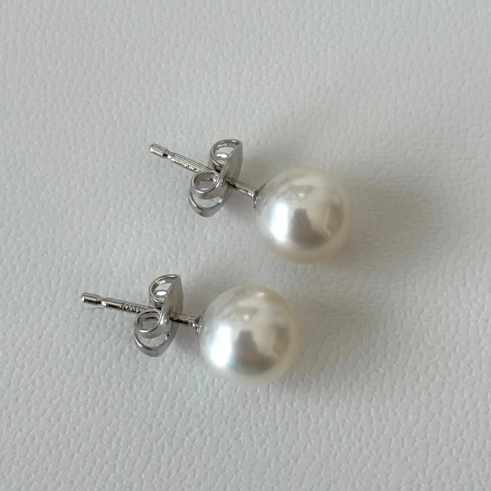 029【タサキ】K18 パール 約8.0mm/8.2mm ピアス - メルカリ