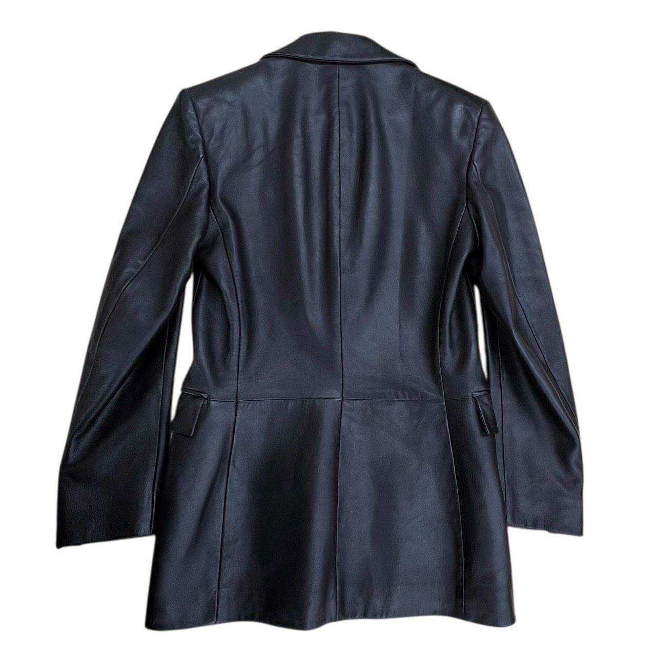 JIL SANDER ジルサンダー 本革 レザージャケット メンズ RN.104642-CA3476 2012AW ブラック 黒 44