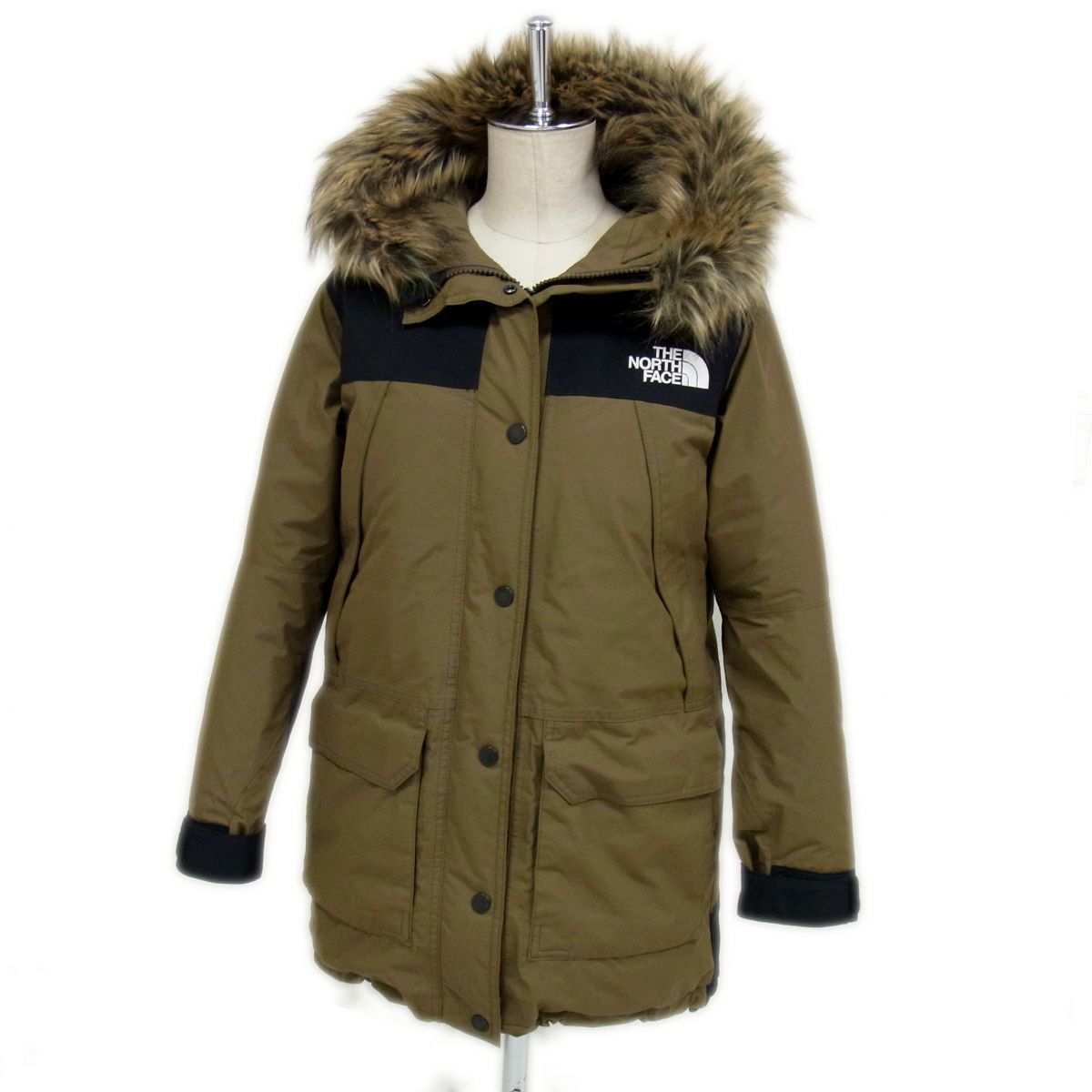 定価77 760円 THE NORTH FACE GORE-TEX NDW91835 フードファー マウンテンダウンコート 羽毛 BE ノースフェイス レディース