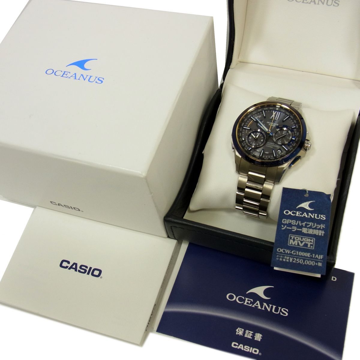 定価275 000円 CASIO OCEANUS OCW-G1000-1AJF GPS ハイブリッド ソーラー 電波時計 世界 2000本 カシオ オシアナス 取説