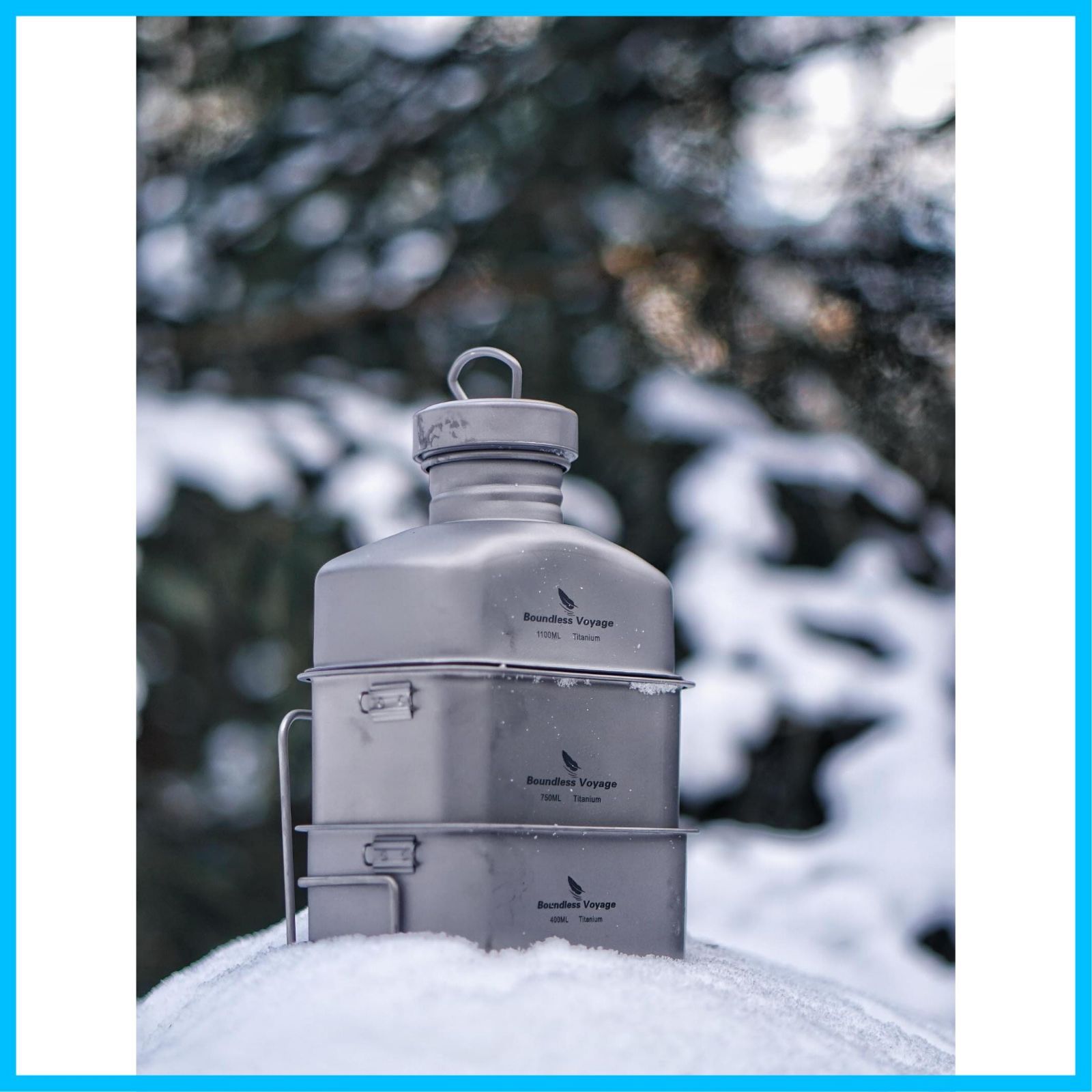 新着商品 メスキット クッカーセット ハンゴウ兵式 飯ごう チタンキャンティーン ミリタリーキャンティーン チタン Voyage Boundless