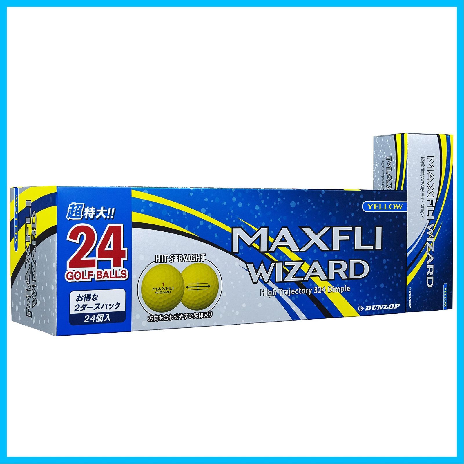 数量 1箱 24個入り 2021年モデル マックスフライウィザード ゴルフボール DUNLOP ダンロップ