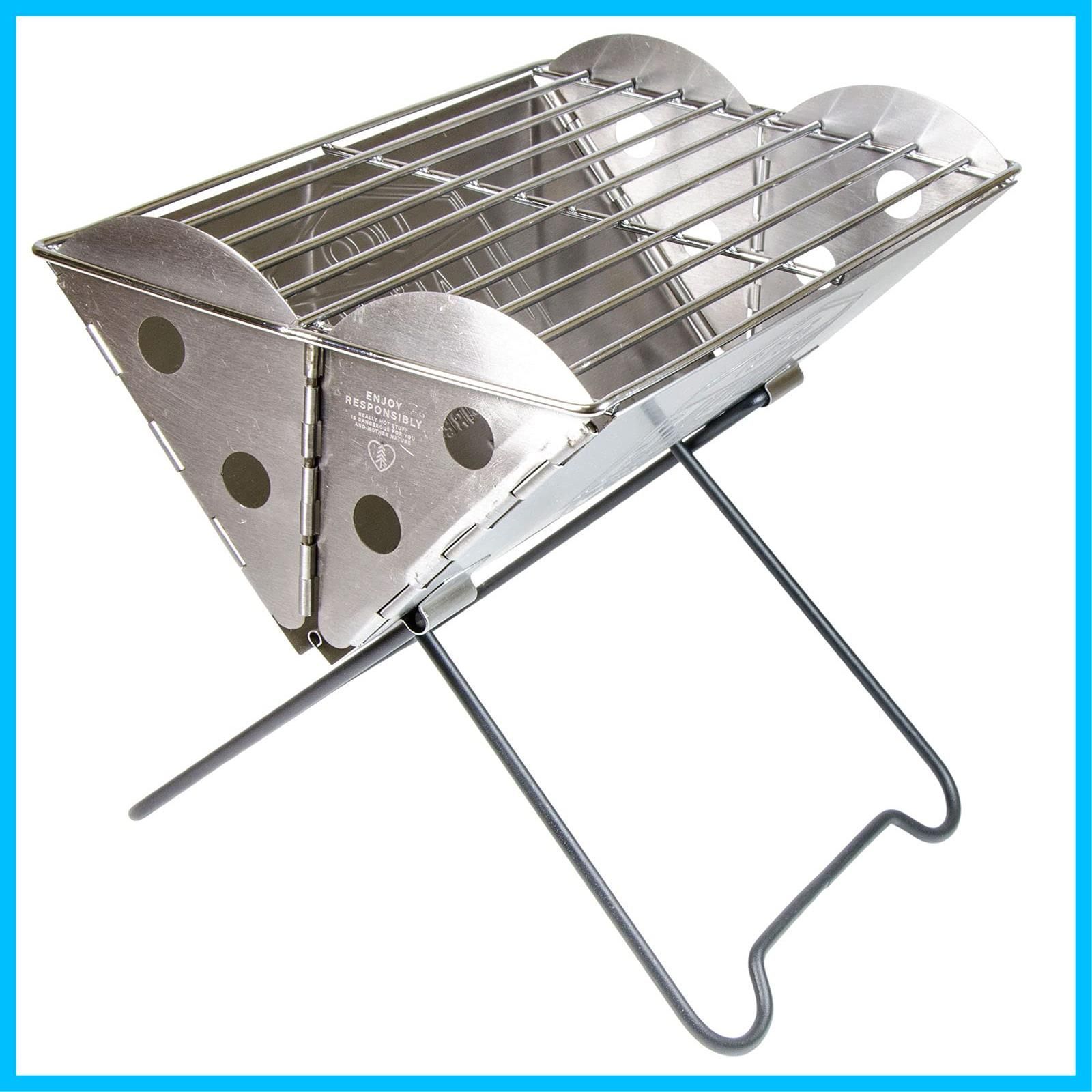 在庫 キャンプ 焚火台 アウトドア ミニフラットパックポータブル グリル-ファイヤーピット ユーコ Uco 収納ケース付 日本