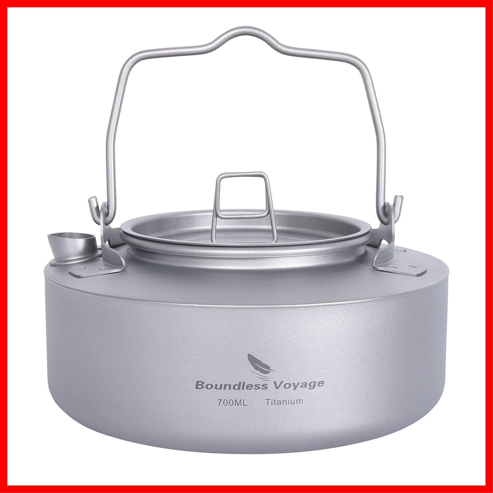 在庫 単品Ti3100D ケトル キャンプ用品 アウトドア キャンプファイヤー 直火対応 全体チタン製 ティーポット 700ml やかん チタンケトル Voyage Boundless