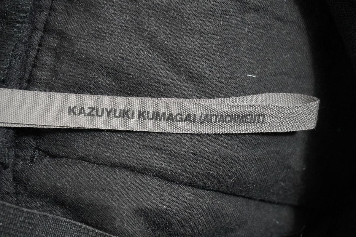 希少 ATTACHIMENT アタッチメント テーラード カズユキクマガイ 黒 11oz DENIM TAPERED TROUSERS DENIM（デニムパンツ）｜KAZUYUKI
