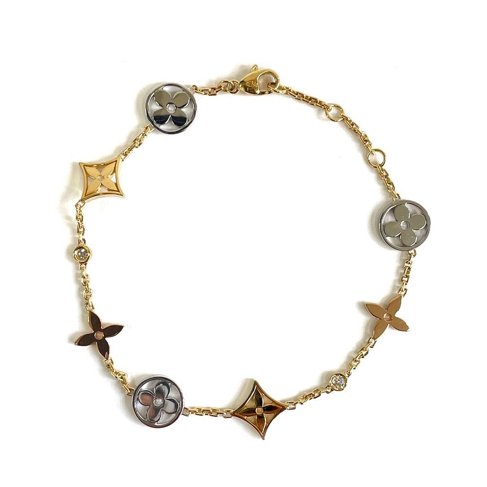 ルイヴィトン LOUIS VUITTON ブラスレ モノグラム ブレスレット Q 95286 K 18 YG WG PG ダイヤモンド 7.2 g