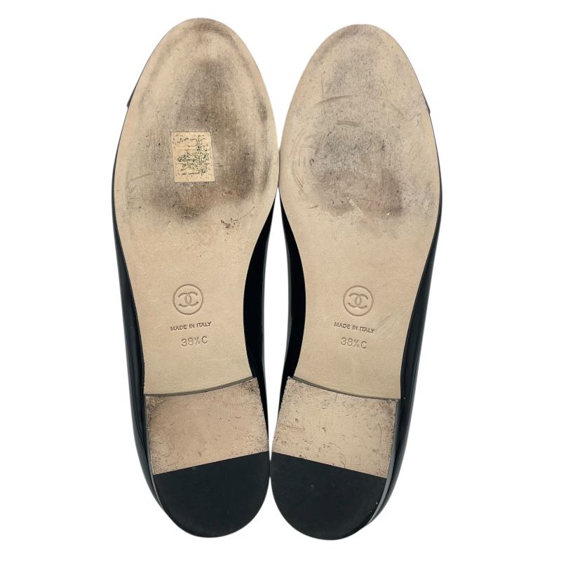  シャネル CHANEL パテントバレリーナシューズ G 02819 ブラック パテント レディース パンプス その他 靴