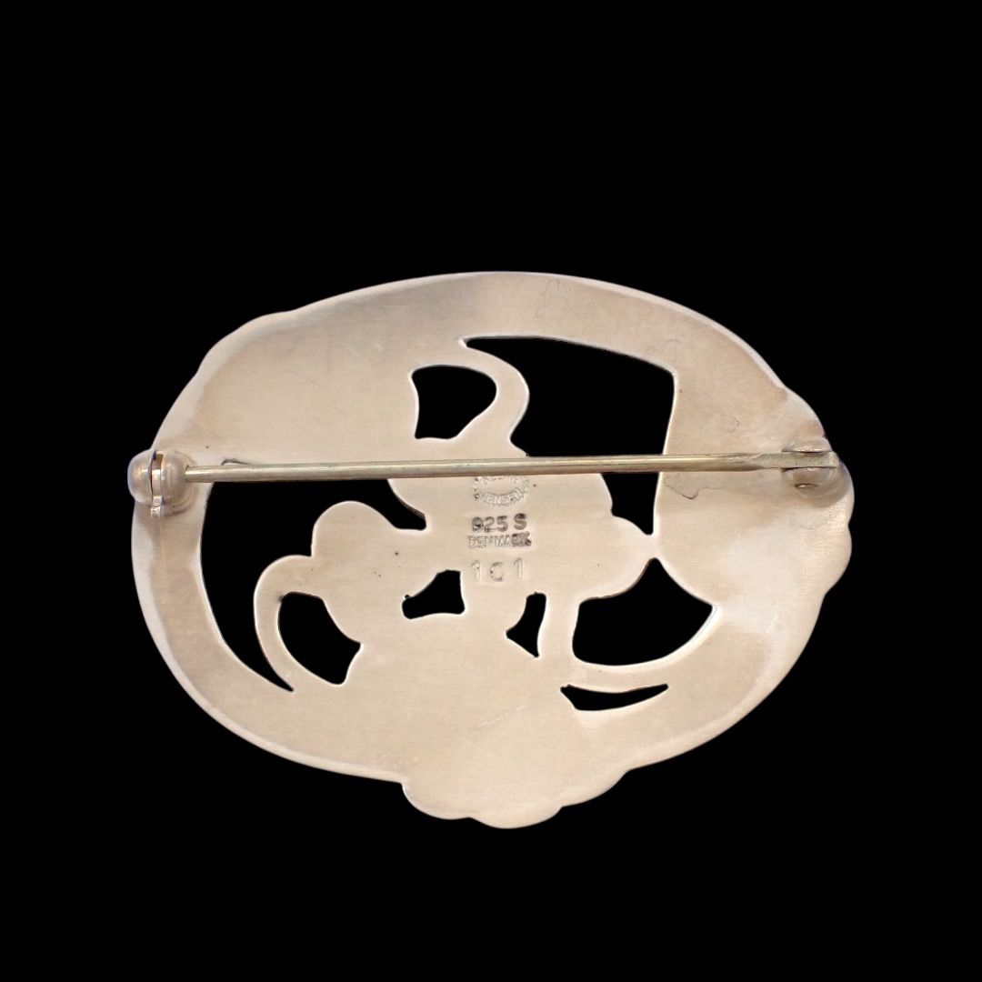 ジョージジェンセン 葡萄 ブローチ 101 925 オーバル シルバー 4263