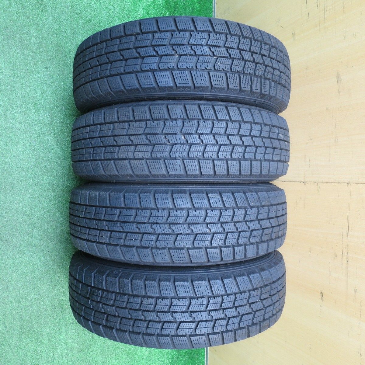  バリ溝 24年 キレイ ほぼ10分 スタッドレス 165 65 R 14 グッドイヤー アイスナビ7 ravrion RS 01 ラブリオン 14インチ ソリオ ハスラー 等 PCD 100 4 H ス 14インチ タイヤ ホイールセット