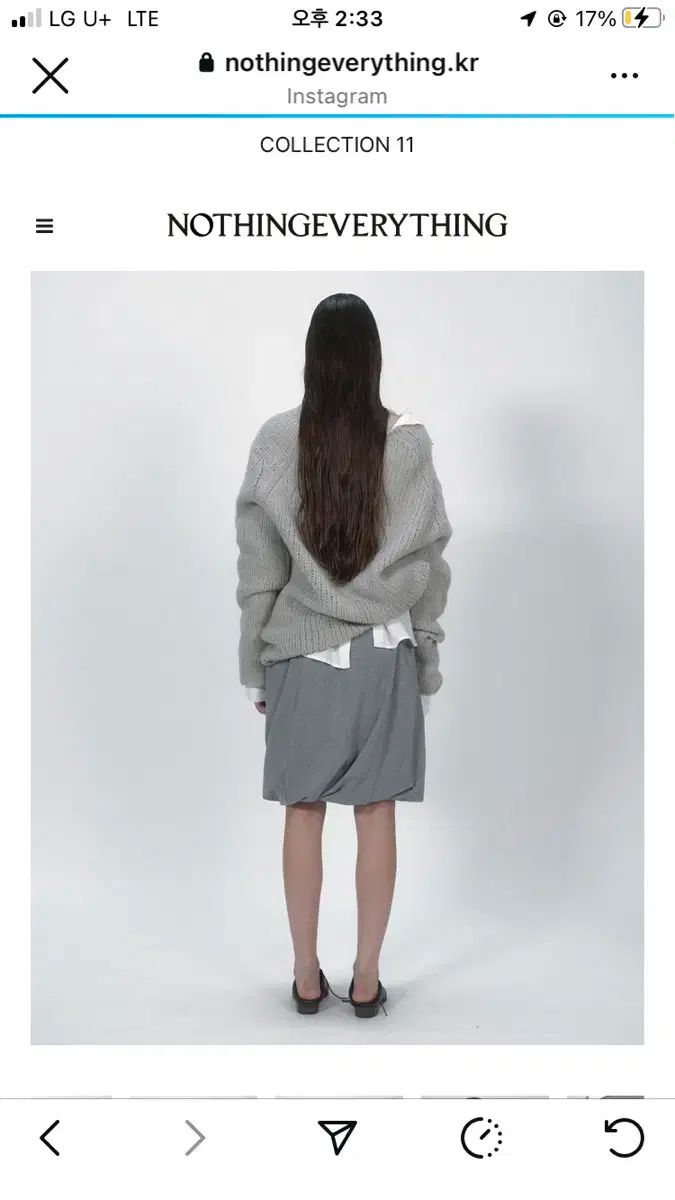 NOTHINGEVERYTHING グレー セーター