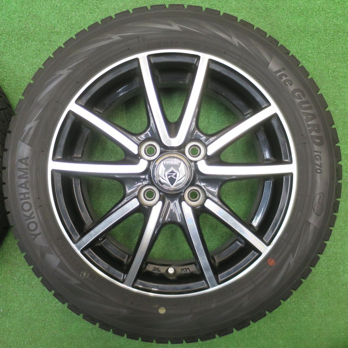 バリ溝 21年 9 5分 スタッドレス 155 65 R 14 ヨコハマ アイスガード iG 70 RiZLEY ライツレー 14インチ PCD 100 4 H ス
