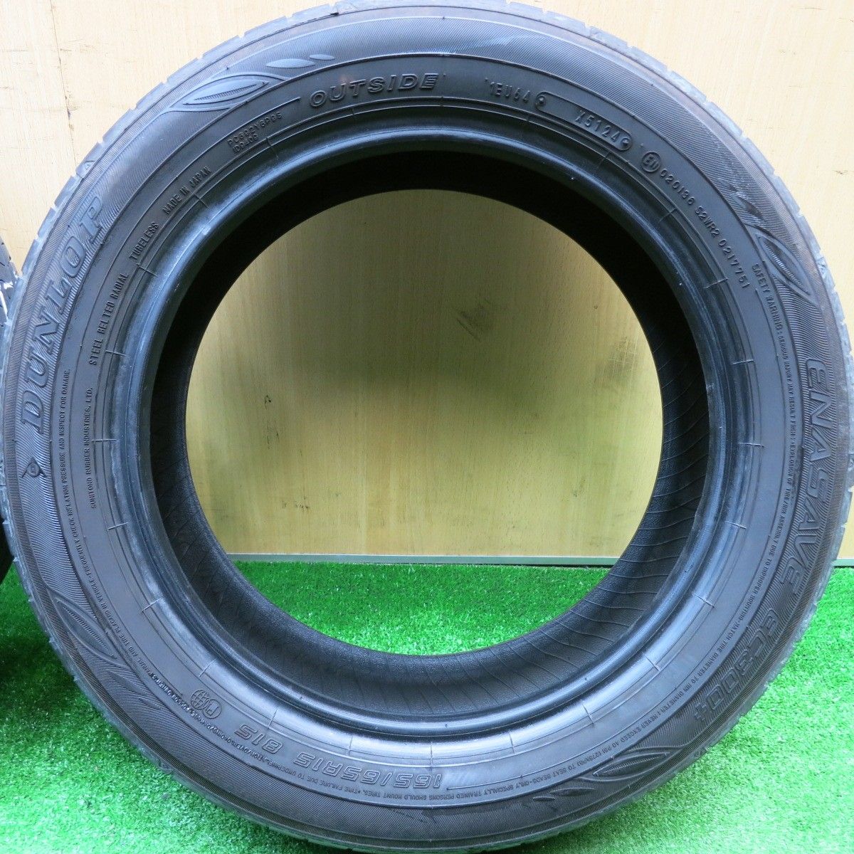 バリ溝 24年 9 5分以上 165 65 R 15 ダンロップ エナセーブ EC 300 タイヤ 15インチ タフト ソリオ デリカ D 2 等 ノタ オーディオシステム 全方位モニタリング