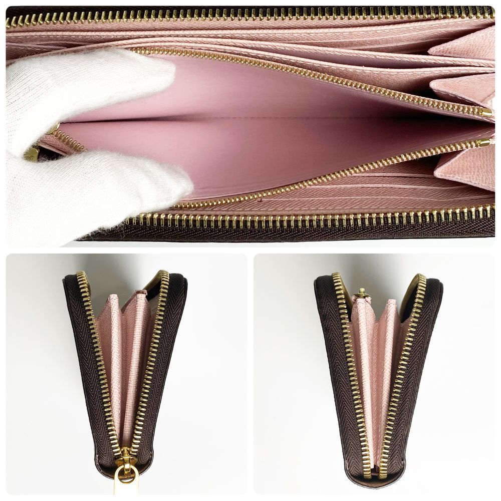  ルイヴィトン LOUIS VUITTON モノグラム ジッピーウォレット ローズバレリーヌ ICタグ RFID M 41894 み 長財布 小物
