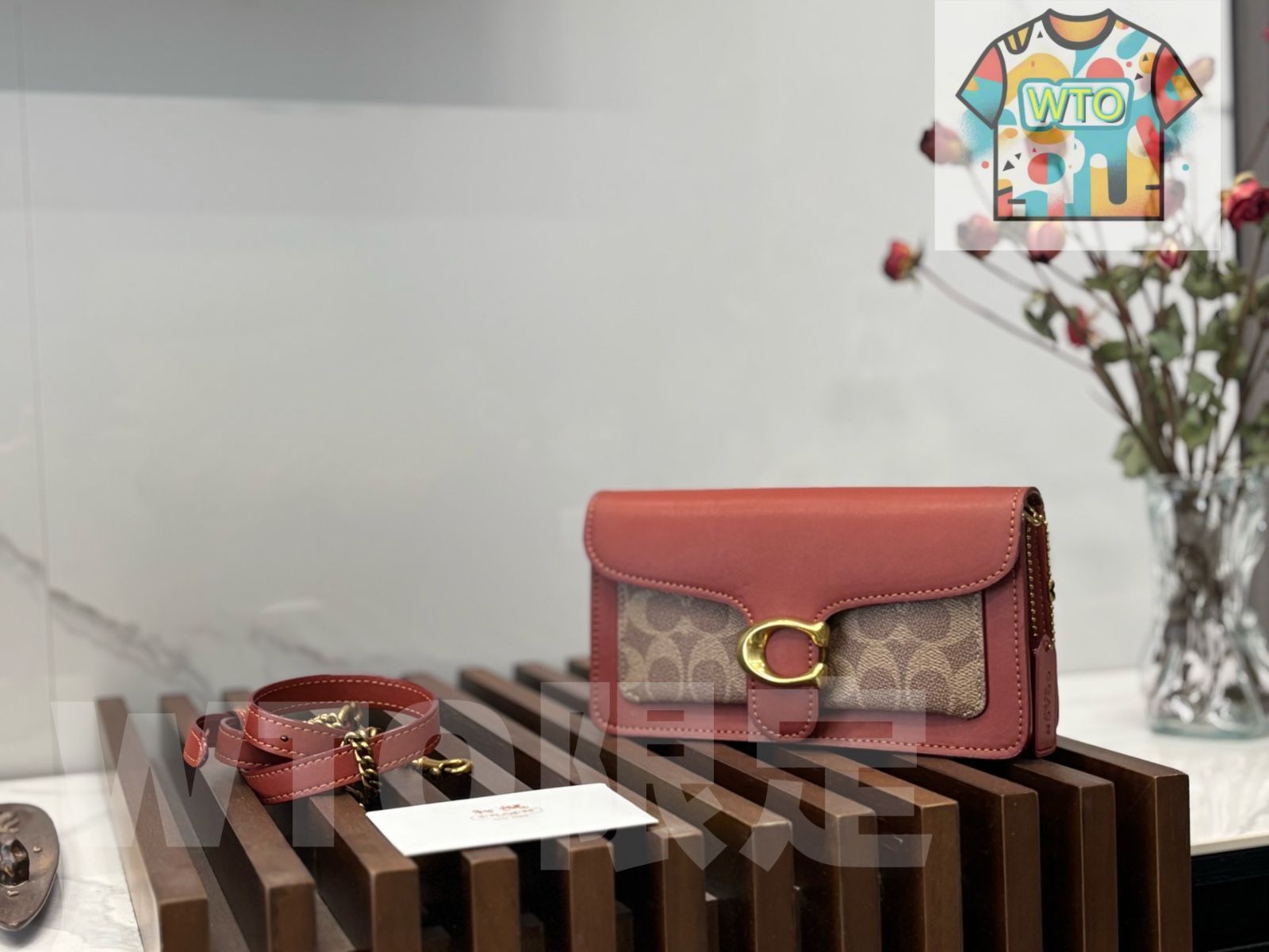 顕著な 今日 Coach コーチ タビーシリーズのタビーリストレット チェーン取り外し