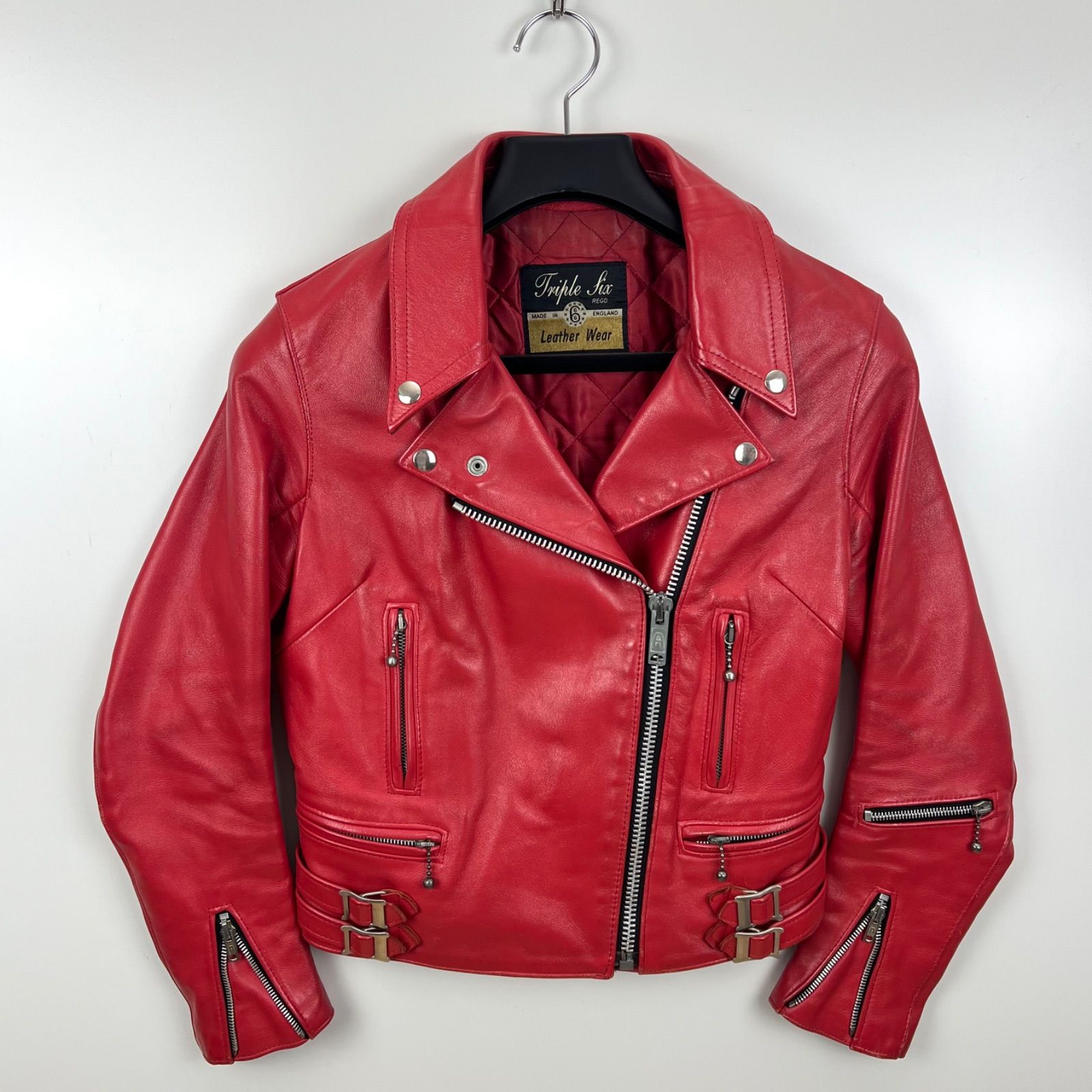 666 triple SIX 80s UK Rare Leather riders jacket LJM-1 THE CLASH