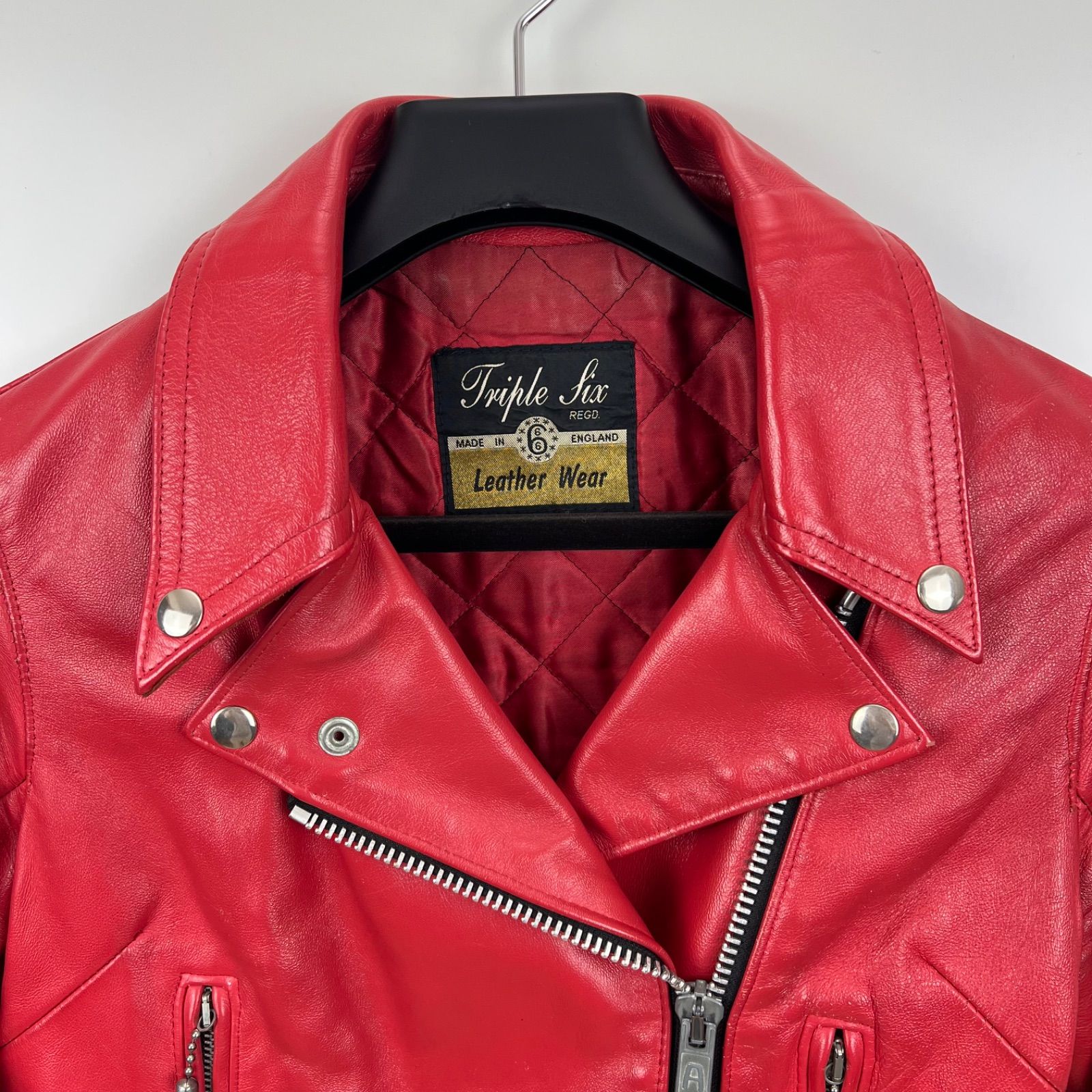 666 triple SIX 80s UK Rare Leather riders jacket LJM-1 THE CLASH