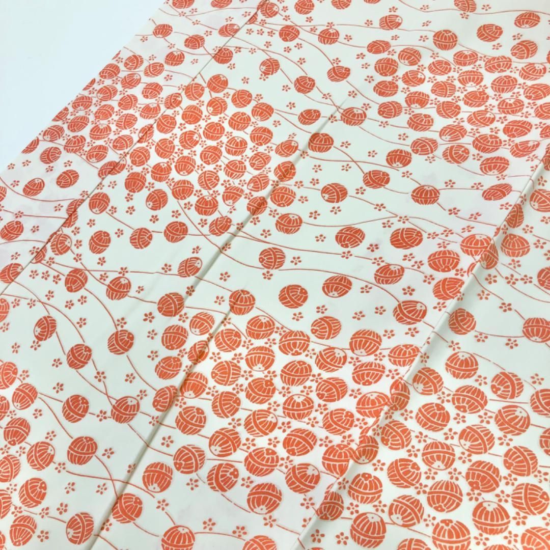 長襦袢 可愛らしい花模様に鞠 乳白色 しつけ糸 半衿付 J-359 - メルカリ