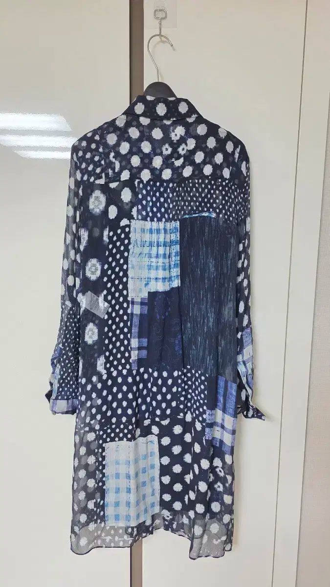 274 ダイエンボーン シースルー シャツ ワンピース パータン