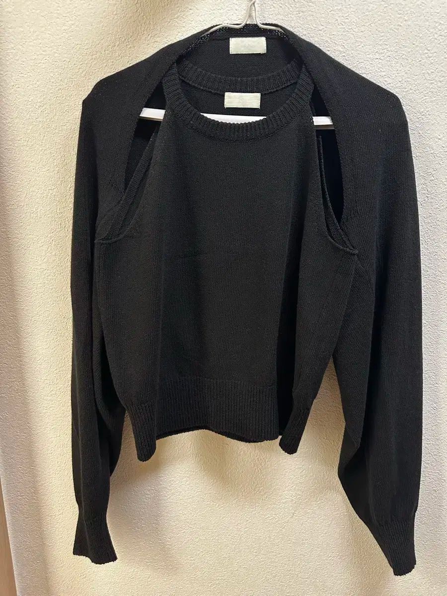 オア ニット ボレロ ノースリーブ セット ブラック