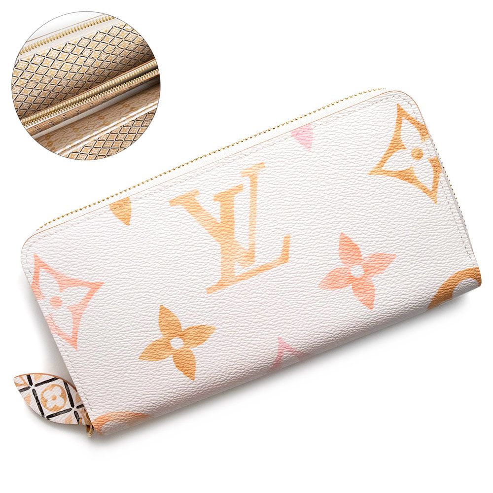 ルイ ヴィトン バイ ザ プール ジッピーウォレット ラウンドファスナー 長財布 ジャイアントモノグラム ホワイト ベージュ ゴールド金具 M82385 LOUIS VUITTON