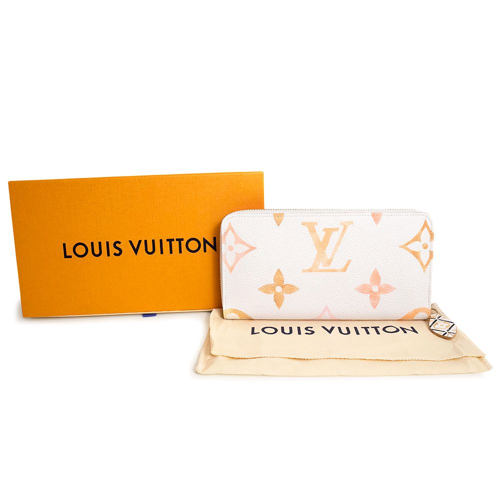 ルイ ヴィトン バイ ザ プール ジッピーウォレット ラウンドファスナー 長財布 ジャイアントモノグラム ホワイト ベージュ ゴールド金具 M 82385 LOUIS VUITTON