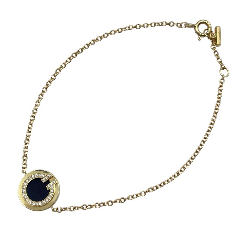 ティファニー TIFFANY&CO Tサークルダイヤモンドブレスレット ゴールド Au750 ジュエリー