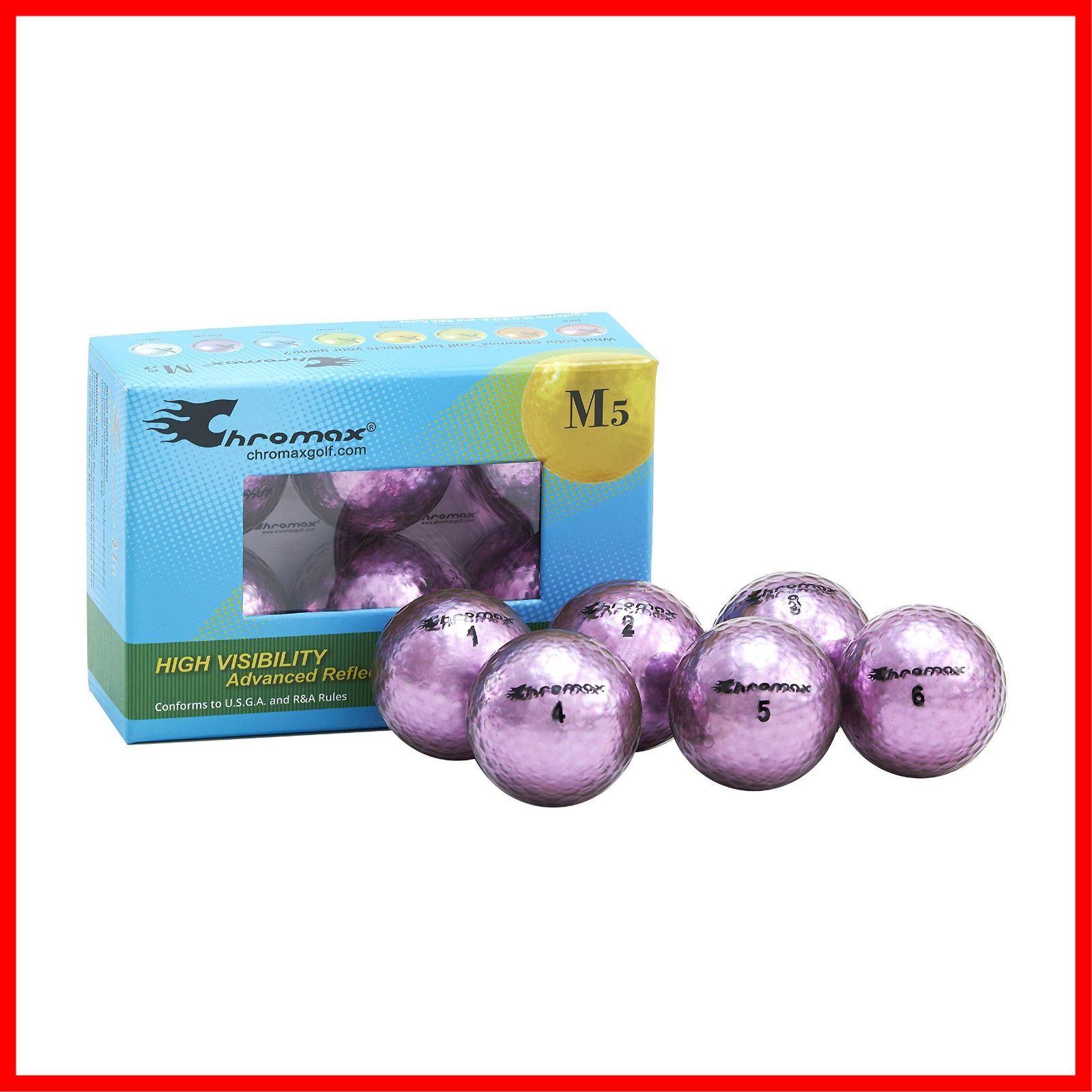 M5 ゴルフボール Metallic 6個パック Chromax