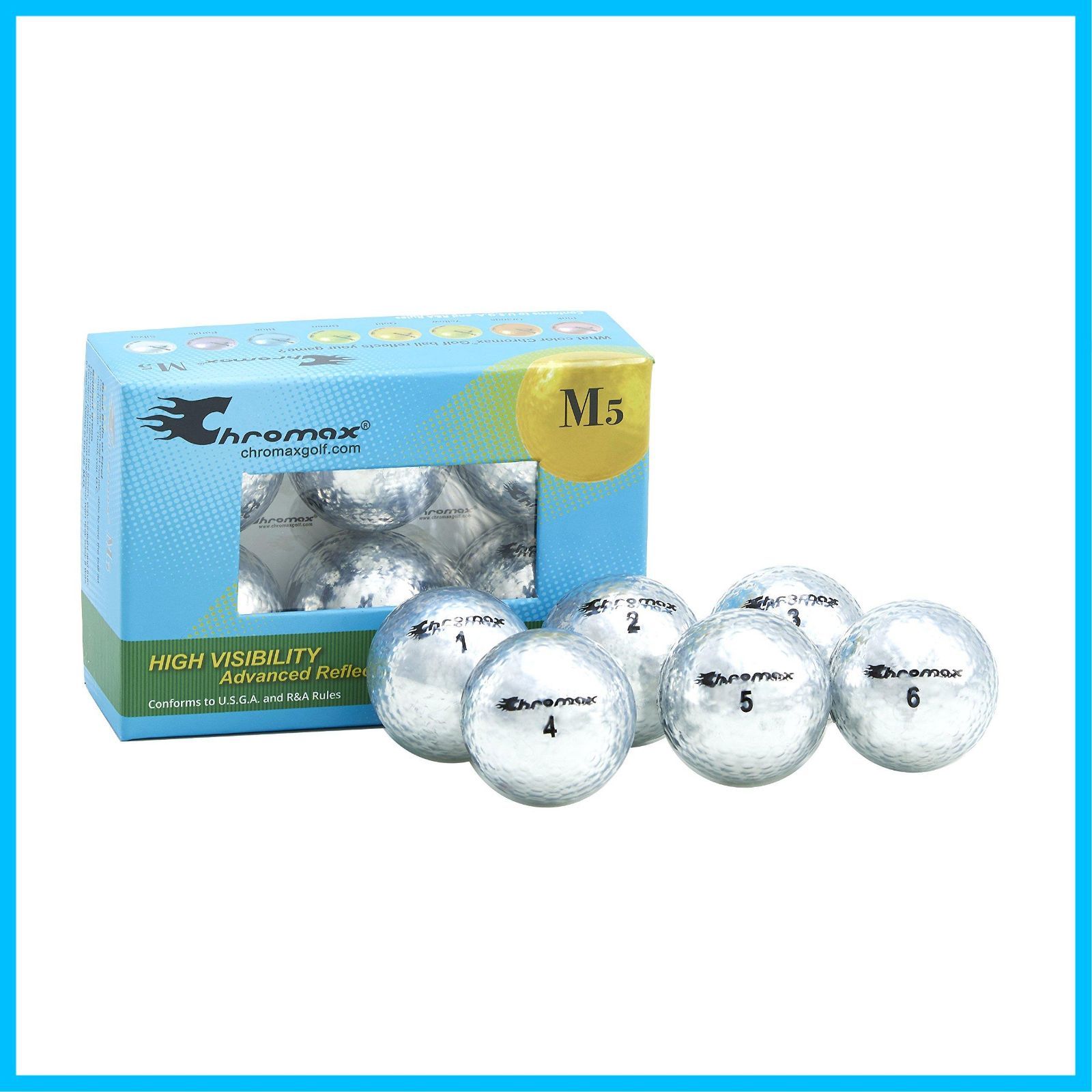 Chromax Metallic M5 ゴルフボール 6個パック WWW_OPDRERGINERDOGAN_COM
