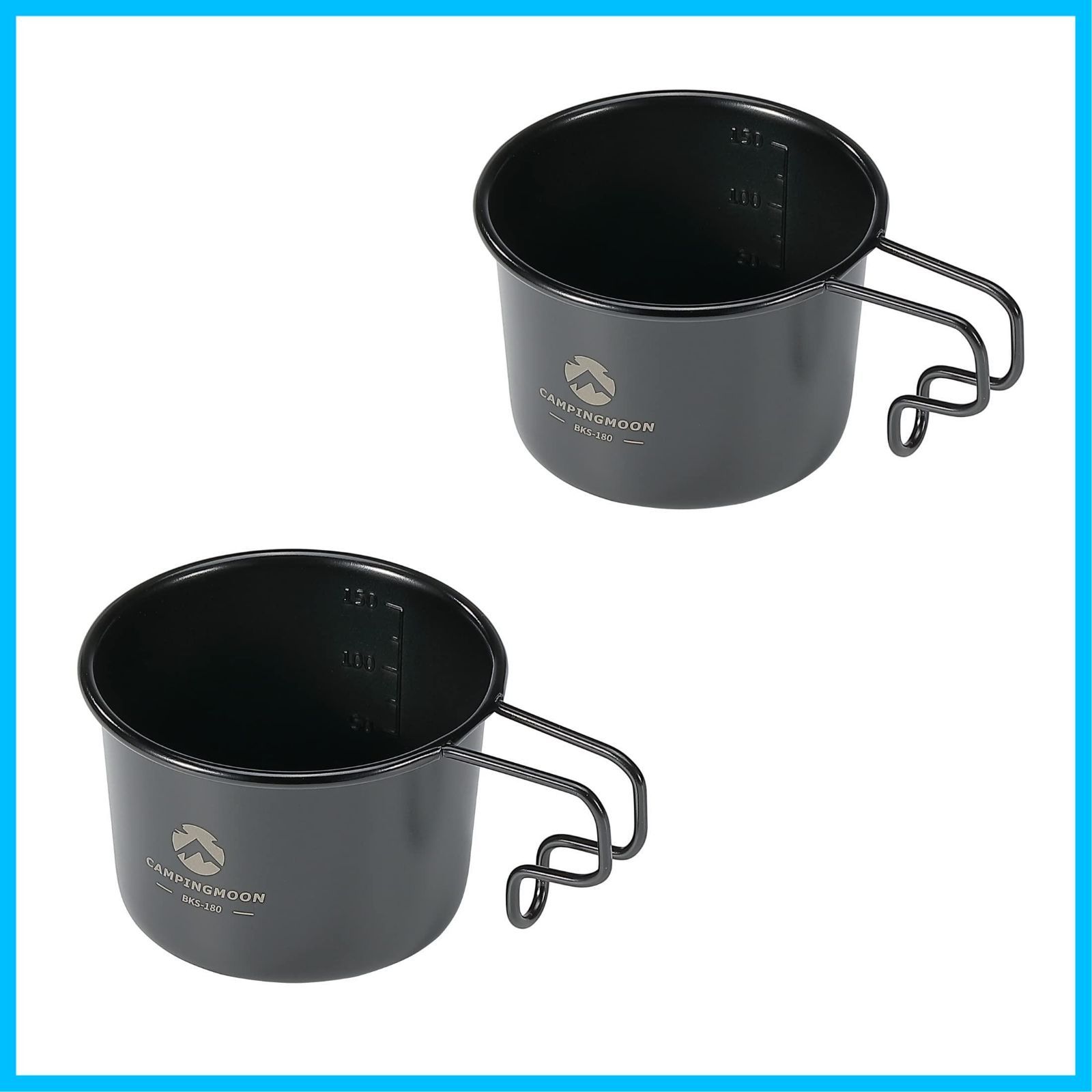 商品 キャンピングムーン CAMPING MOON キャンプ コーヒー ソロマグ S マグカップ ブラック 黒 2点セット 160ml SOLO MUG BKS-180-2P
