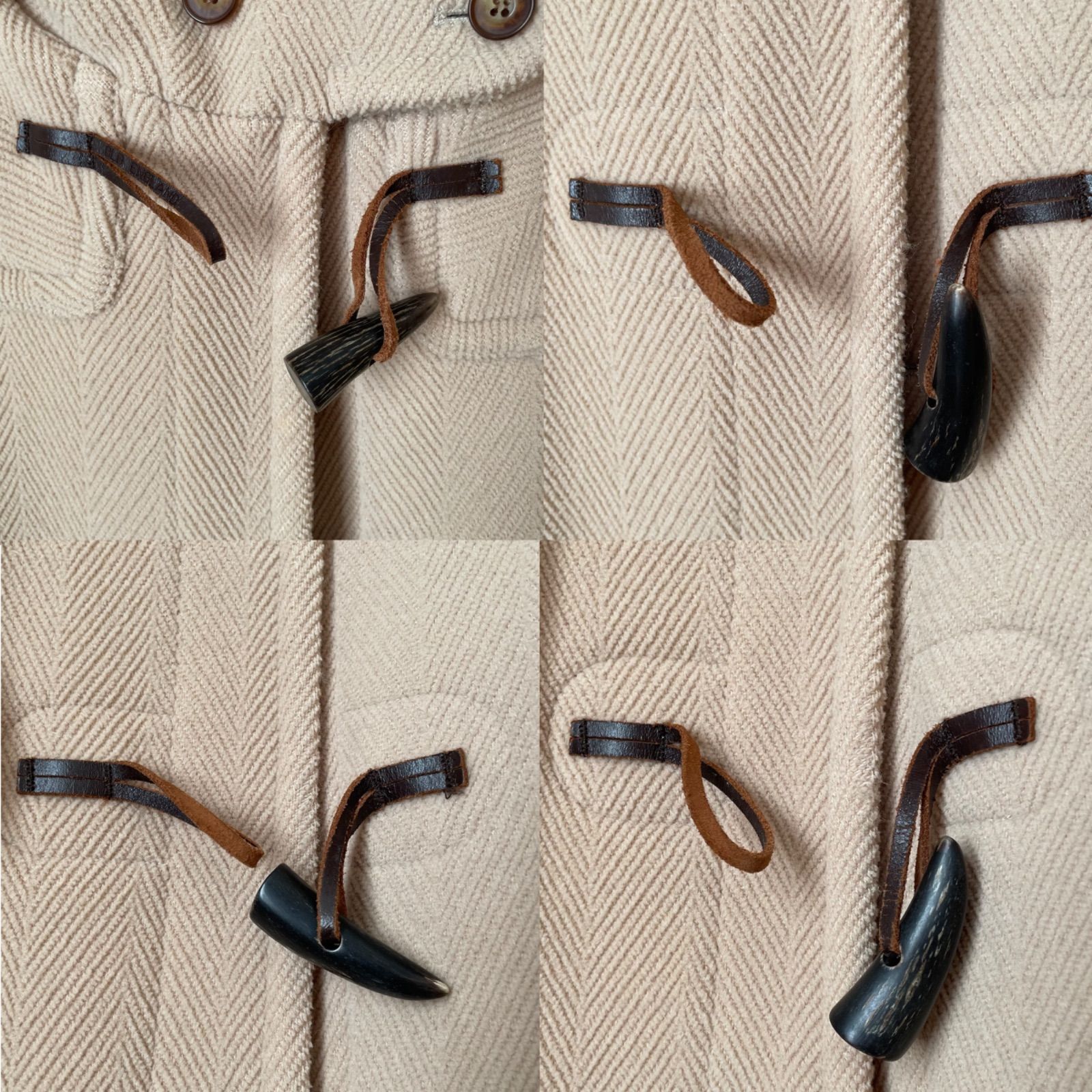 OLD ENGLAND ダッフルコート ベージュ 8サイズ ヘリンボーン　ウール OLD ENGLAND ダッフルコート ベージュ 8サイズ ヘリンボーン ウール