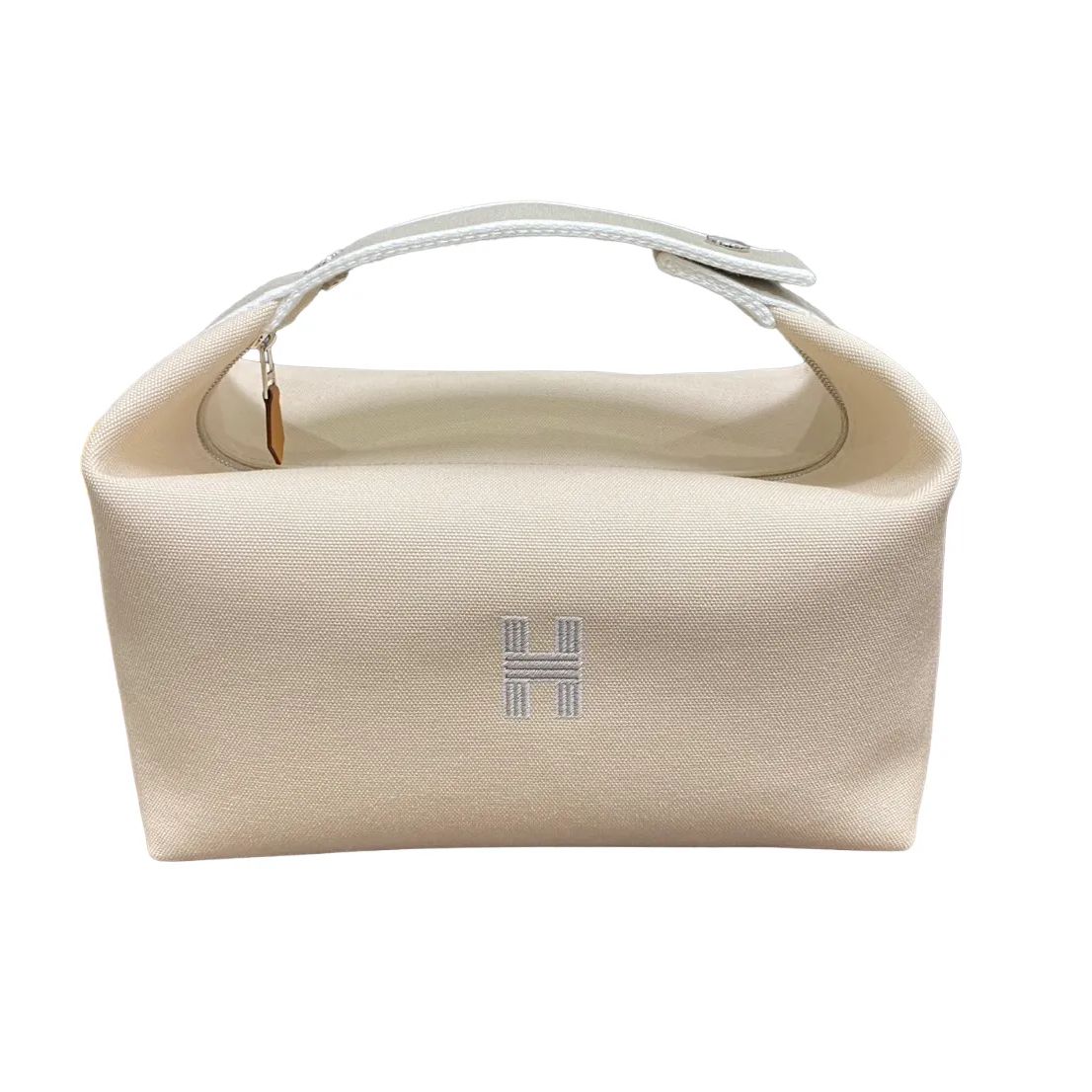 エルメス HERMES ポーチ ブリッド ア ブラック GM ベージュ シルバー金具