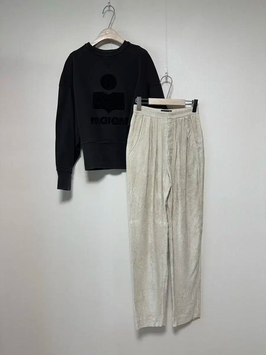 イザベルマラン コーデュロイ ツータック スラックス