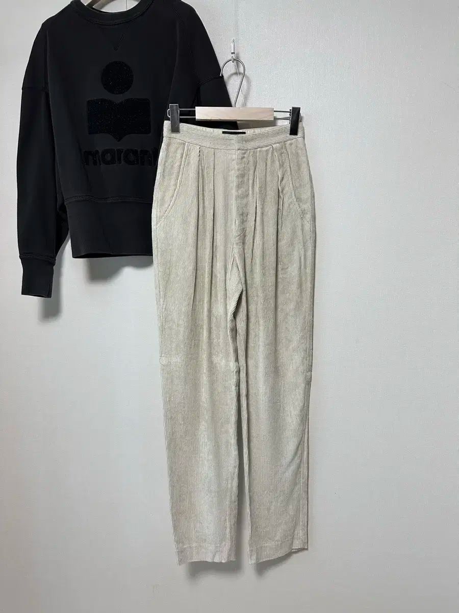 イザベルマラン コーデュロイ ツータック スラックス